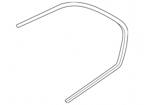 Rear right quarter window molding for BMW X6 E71 08-14, gloss black