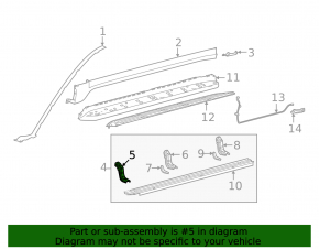 Front right step sill bracket for Lexus LX 22-26