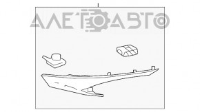 Rear bumper lip left Lexus RX350 20-22 structure