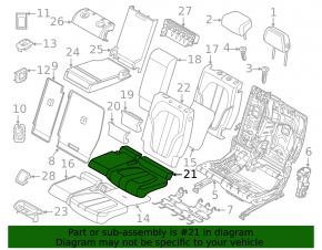 BMW X7 G07 19-22 leather, black, 2nd row seat upholstery, lower left
