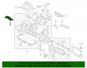 Steering rack bracket front right Honda Insight 19-22
