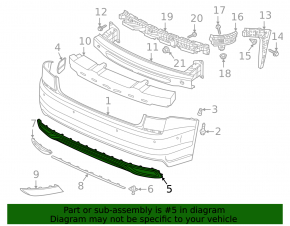 VW Passat 20-22 rear bumper lip structure