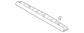 Upper trunk door trim VW Tiguan 09-17 black