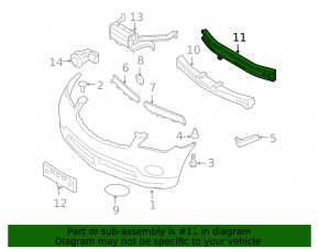 Infiniti QX50 14-17 Front Bumper Reinforcement
