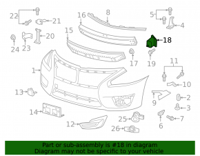 Front bumper reinforcement fang right Nissan Maxima A36 16-23