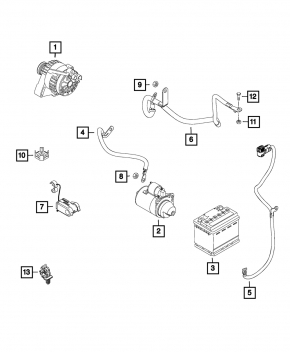 Battery terminal negative Jeep Renegade 15-type 2 without wire