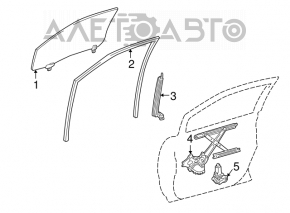 Front left window lift with motor for Toyota Highlander 2001-2007