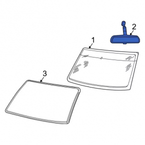 Ford Escape MK3 17-19 interior mirror, empty