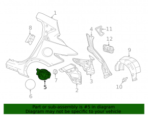 Fuel filler flap housing Infiniti QX30 17-19 broken fastener