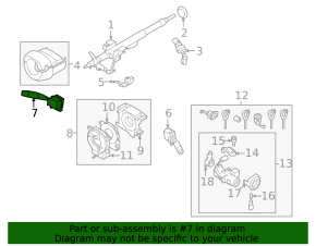 Left steering column switch for Subaru Forester 2013