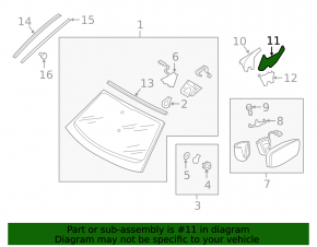 Audi Q3 83A 19-25 interior mirror cover