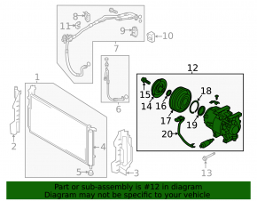 Hyundai Azera 12-17 air conditioning compressor