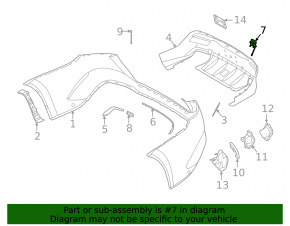 Mercedes GLE 53/63 21-26 rear bumper towing hook cap, upper part, AMG pack, coupe