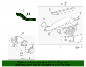 Air intake Mercedes W167 GLE 350 20-23 2.0T