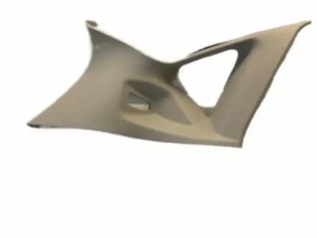 Upper left rear pillar trim Ford Fiesta 11-19 5d under belt gray, plastic turned white, scratches