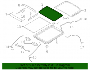 Sunroof assembly Ford Escape MK3 13-19 panorama