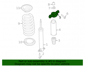 Rear left shock absorber support for Ford Edge 15-24