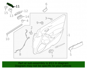 Front right window lifter control trim Mazda 6 18-21 black