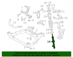 Shock absorber strut assembly front left Mazda6 09-13