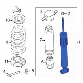 Front right shock absorber Ford Mustang Mach-E 21-23 AWD