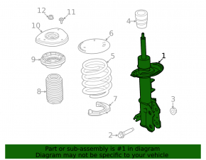 Front right shock absorber Ford Mustang Mach-E 21-23 AWD