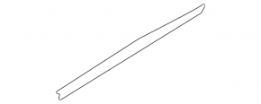 Lower rear right door molding for Land Rover Range Rover 18-21 rest, black