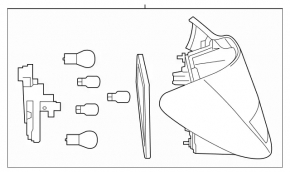 Left lamp Mercedes CLA 14-16 LED