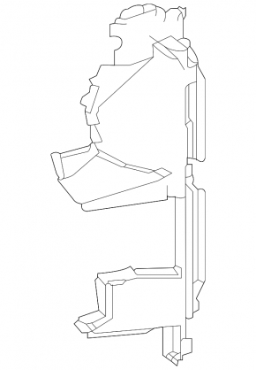Right radiator deflector for Toyota Highlander 2020-2021 hybrid