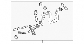 Air conditioning hose compressor-heater Cadillac CTS 14-19 3.6 2.0T