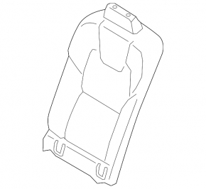 Rear row of seats, upper left, Volvo XC60 22-25, black Nappa leather