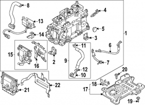 Lower inverter bracket for Hyundai Santa Fe 24-26