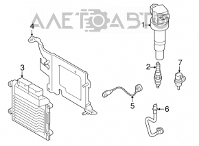 Block ECU engine computer Kia Forte 4d 14-16 pre-rest 1.8 automatic transmission