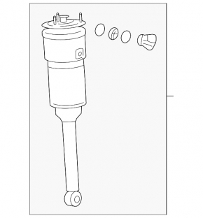 Rear right air shock absorber assembly for Lexus LS460 07-10 sport
