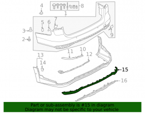 Audi A6 allroad 19-25 rear bumper molding