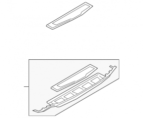 Rear bumper lip Audi Q7 16-19 for towbar silver