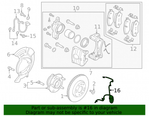 Front left ABS sensor for Hyundai Elantra 21-24