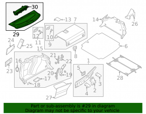 Rear shelf VW Jetta 11-18 USA black