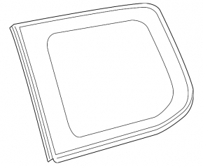 Fixed rear left window glass Lexus LX570 08-21 pre-restyling