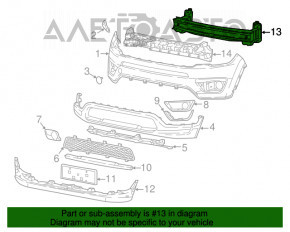 Jeep Compass 17-21 Front Bumper Reinforcement
