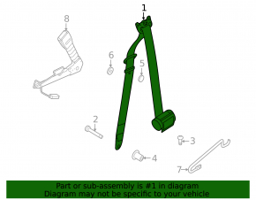 Passenger Seat Belt Mini Cooper Clubman R55 07-14