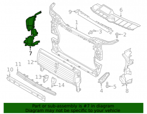 Right radiator deflector for Audi Q5 80A 21-24 MHEV