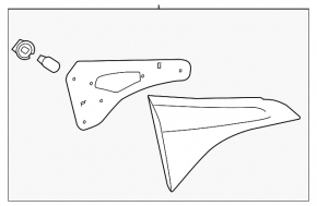 Right inner trunk lid light for Toyota Corolla 2017-2019