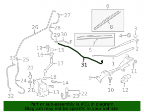 Left washer nozzle Mitsubishi Outlander Sport ASX 11-19