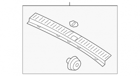 Kia Sorento 16-20 trunk opening trim black, type 2