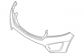 Bumper front bare upper part Kia Sorento 16-18 prerest usa POLCAR