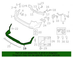 Bumper rear bare lower part Kia Sorento 19-20 structure