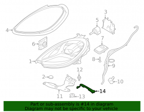 Headlight bracket left Porsche Macan 15-18