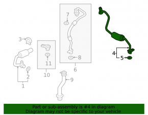 Turbine Cooling Pipe Exhaust Porsche Cayenne 19-26 3.0T
