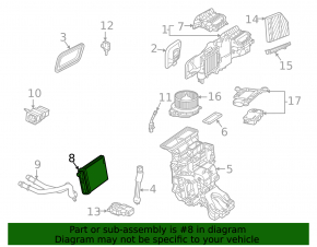 Heater radiator heater Mercedes W167 GLE 350 450 20-23