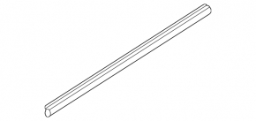 Door-glass molding, central front left, Mazda3 03-09